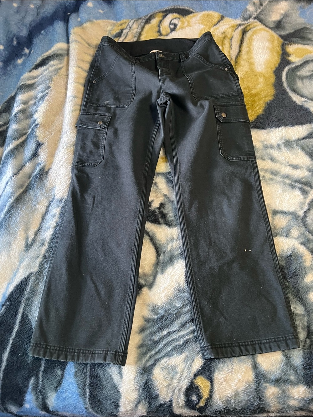 Duluth Trading Co Black Women's Cargo Pants fleece lined